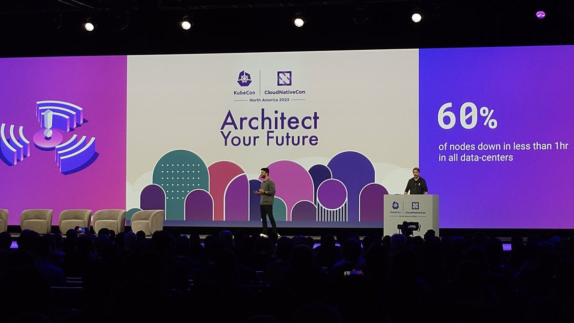 KubeCon NA 2023 Keynote. Picture by Jason Yee.
